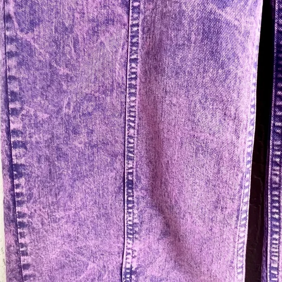 Noon purple acid wash wide leg jeans size 38 / US 6 new with tags - Picture 2 of 7
